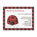 Ladybug • Birthday Invitation postcards by CSKidsOccasions Ladybug • Birthday Invitation postcards