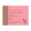 Ladybug • Birthday Invitation postcards
