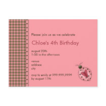Ladybug • Birthday Invitation postcards