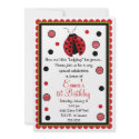 Ladybug Birthday Invitations