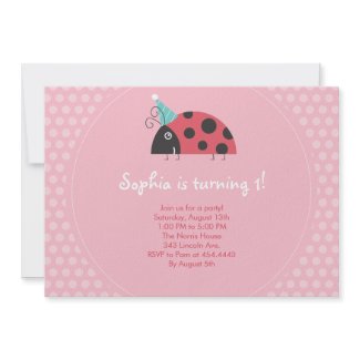 Ladybug Birthday Invitations invitation