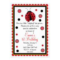 Ladybug Birthday Invitations invitations