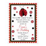 Ladybug Birthday Invitations