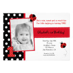 Ladybug BIrthday Party Invitations