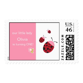 Ladybug Birthday Postage zazzle_stamp