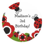 Ladybug Birthday Sticker