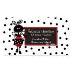 Ladybug Blackboard Teacher's Business Card