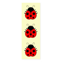 Ladybug Bookmark Business Cards