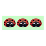 Ladybug Bookmark Business Cards