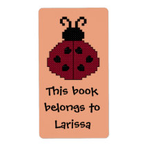 Ladybug Bookplate Personalized Shipping Label