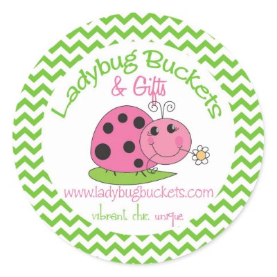LadyBug Buckets Chevron Sticker