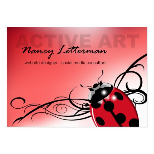 Ladybug Business Card template (red)
