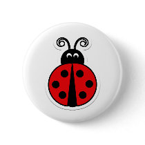 ladybug pinback button
