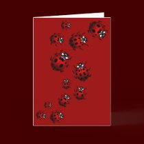 Ladybug Card Custom Ladybug Art Card - Blank cards