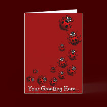 Ladybug Card Custom Ladybug Art Card - Custom