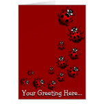 Ladybug Card Custom Ladybug Art Card - Custom