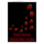 Ladybug Card Custom Ladybug Art Card - Custom