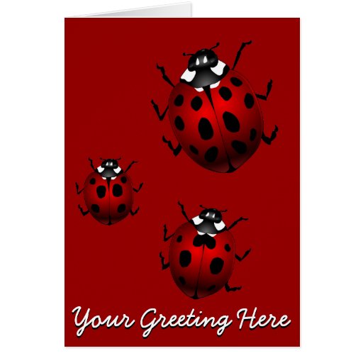 Ladybug Card Custom Ladybug Art Card - Personalize