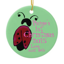 Ladybug christmas christmas tree ornament