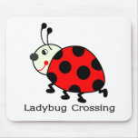 Ladybug Crossing Mouse Pad