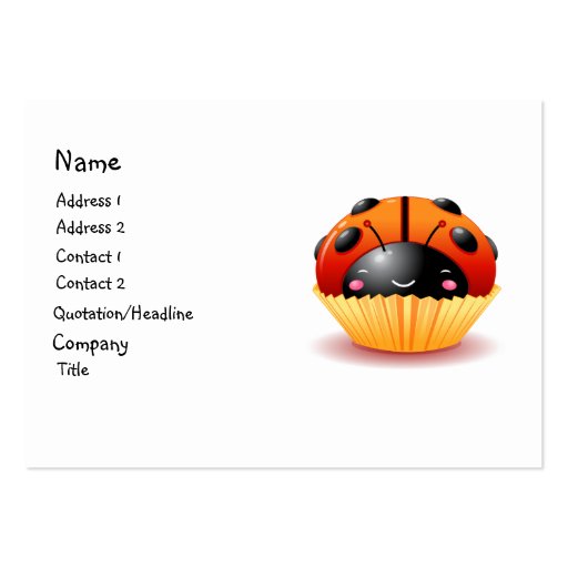 Ladybug Cupcake Business Card