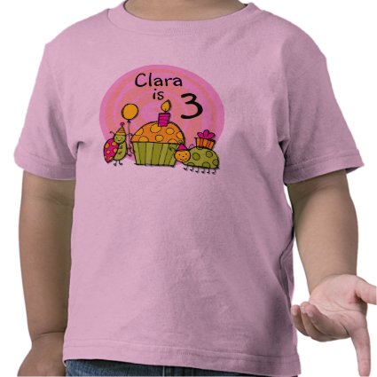 Ladybug Cupcake Customizable Birthday T-shirt