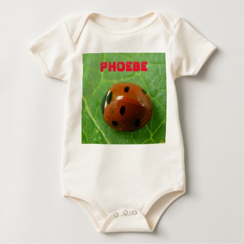 Ladybug Customizable Baby Onesie shirt