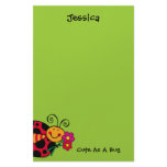 Ladybug Cute As A Bug Custom Stationery