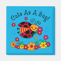 Ladybug Cute As A Bug Fridge Magnets