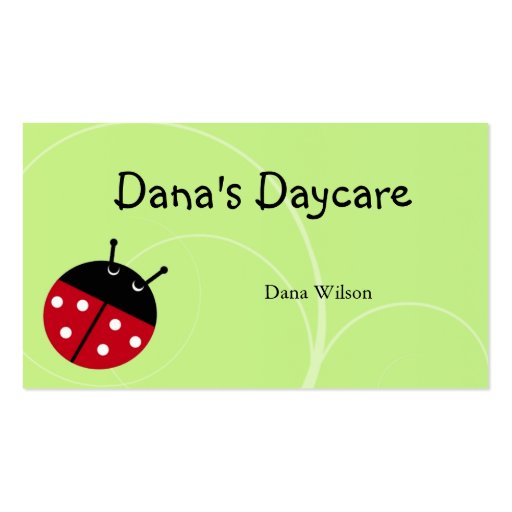 Ladybug Daycare Business Card