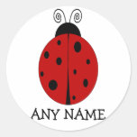 LADYBUG design customized STICKER with ANY NAME