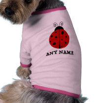 LADYBUG design customized with ANY NAME Dog Tee