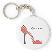 Ladybug Dot Shoe Keychains