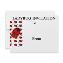 Ladybug Dot Stationary invitations by BugsbyMaria Ladybug Dot Stationary invitations