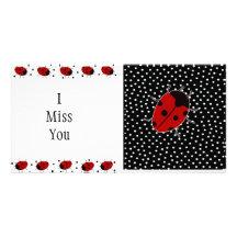 Ladybug Dot Stationary Photo Card