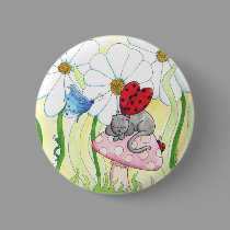 Ladybug Fairy Cat buttons
