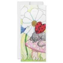 Ladybug Fairy Cat Custom Rack Cards