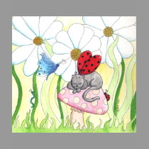 Ladybug Fairy Cat t-shirts