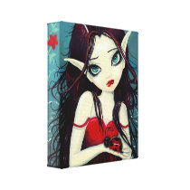 Ladybug Fairy Wrapped Canvas Print