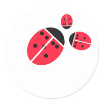 ladybug family sticker