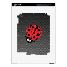 Ladybug; Faux Carbon Fiber Decal For iPad 3