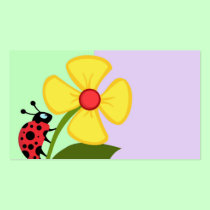Ladybug Flower business cards