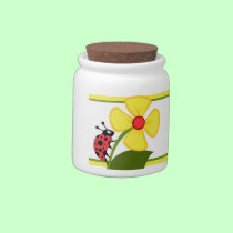 Ladybug Flower candy jars