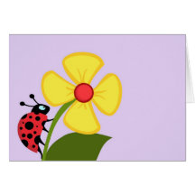 Ladybug Flower Card