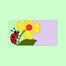 Ladybug Flower labels