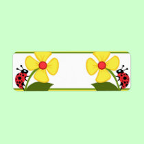 Ladybug Flower labels