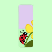 Ladybug Flower labels