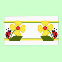 Ladybug Flower labels