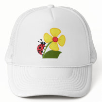 Ladybug Flower Mesh Hats