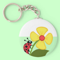 Ladybug Flower keychains